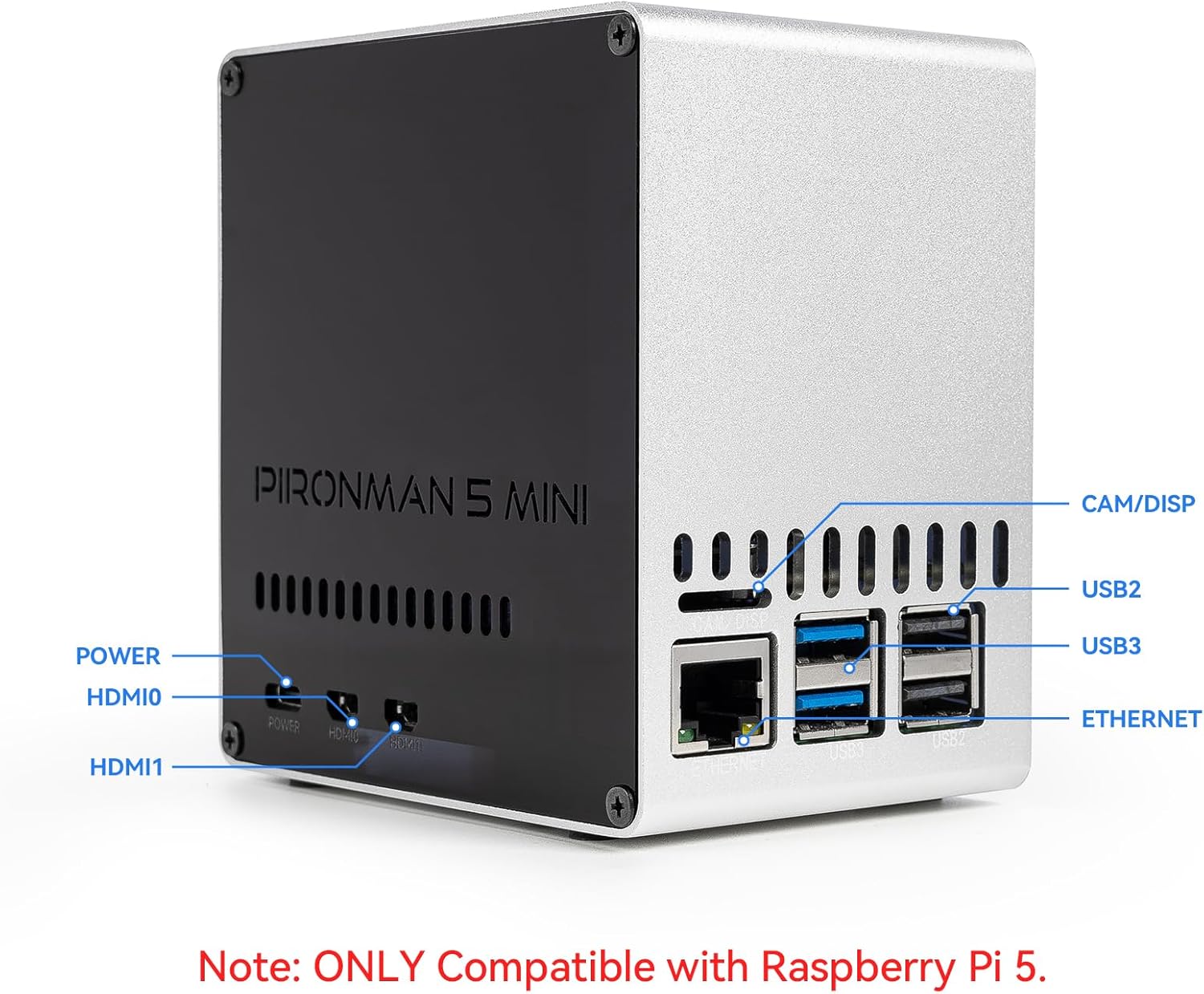 Pironman 5-Mini NVMe M.2 SSD P - Pi 5 Case ulasan dan harga