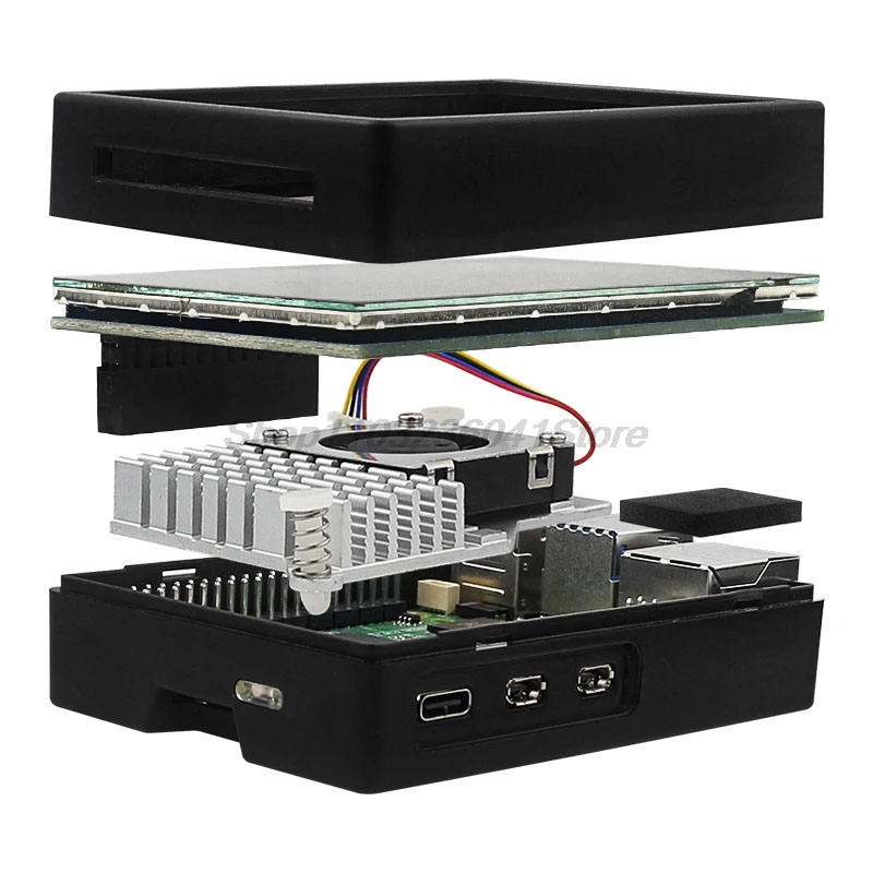 3.5 inci Raspberry Pi 5 layar  - Pi 5 Case ulasan dan harga