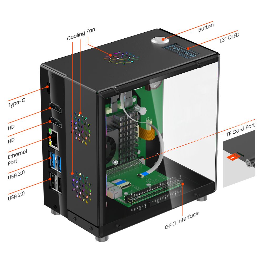 Kit Pelindung Casing Raspberry - Pi 5 Case ulasan dan harga